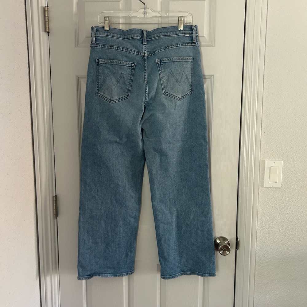 MOTHER High-Rise Wide Leg Jeans in Light Blue Denim (Mediterranean Muse) - Picture 3 of 13